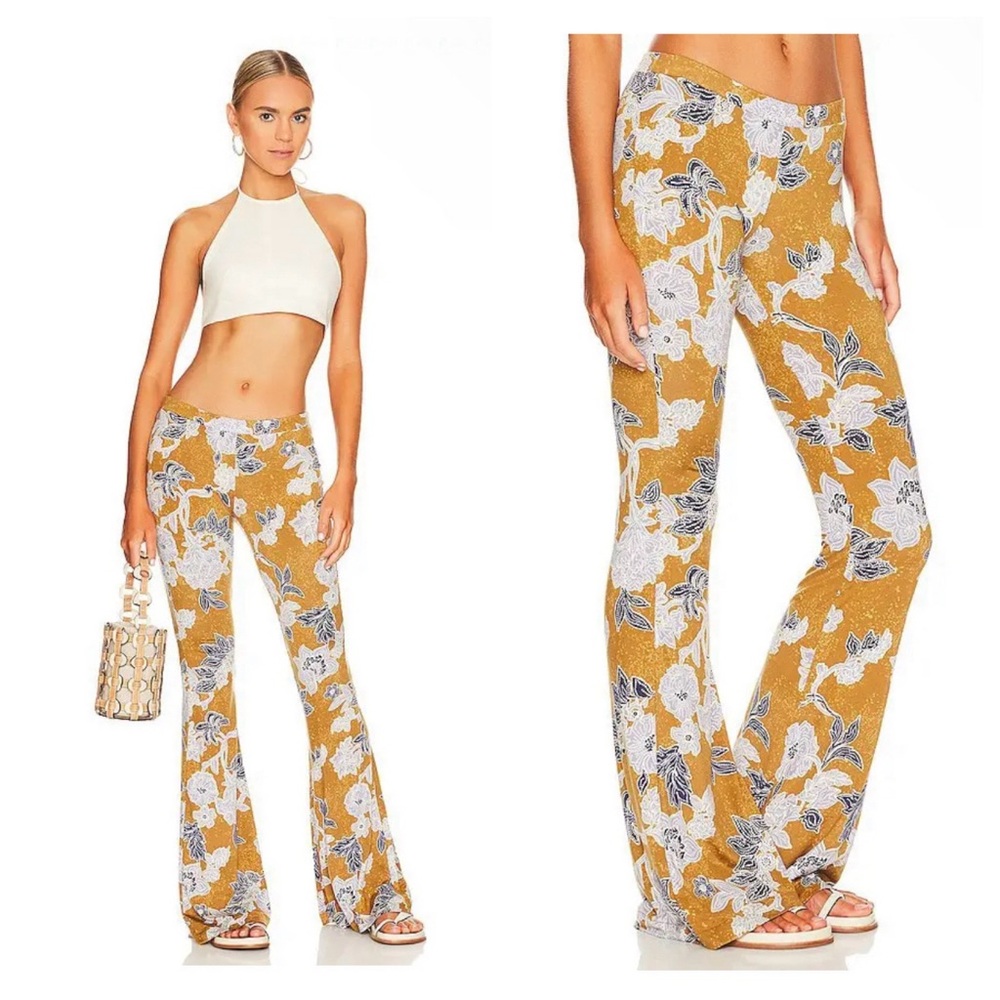 Free People Floral Make a Statement Flare Pants